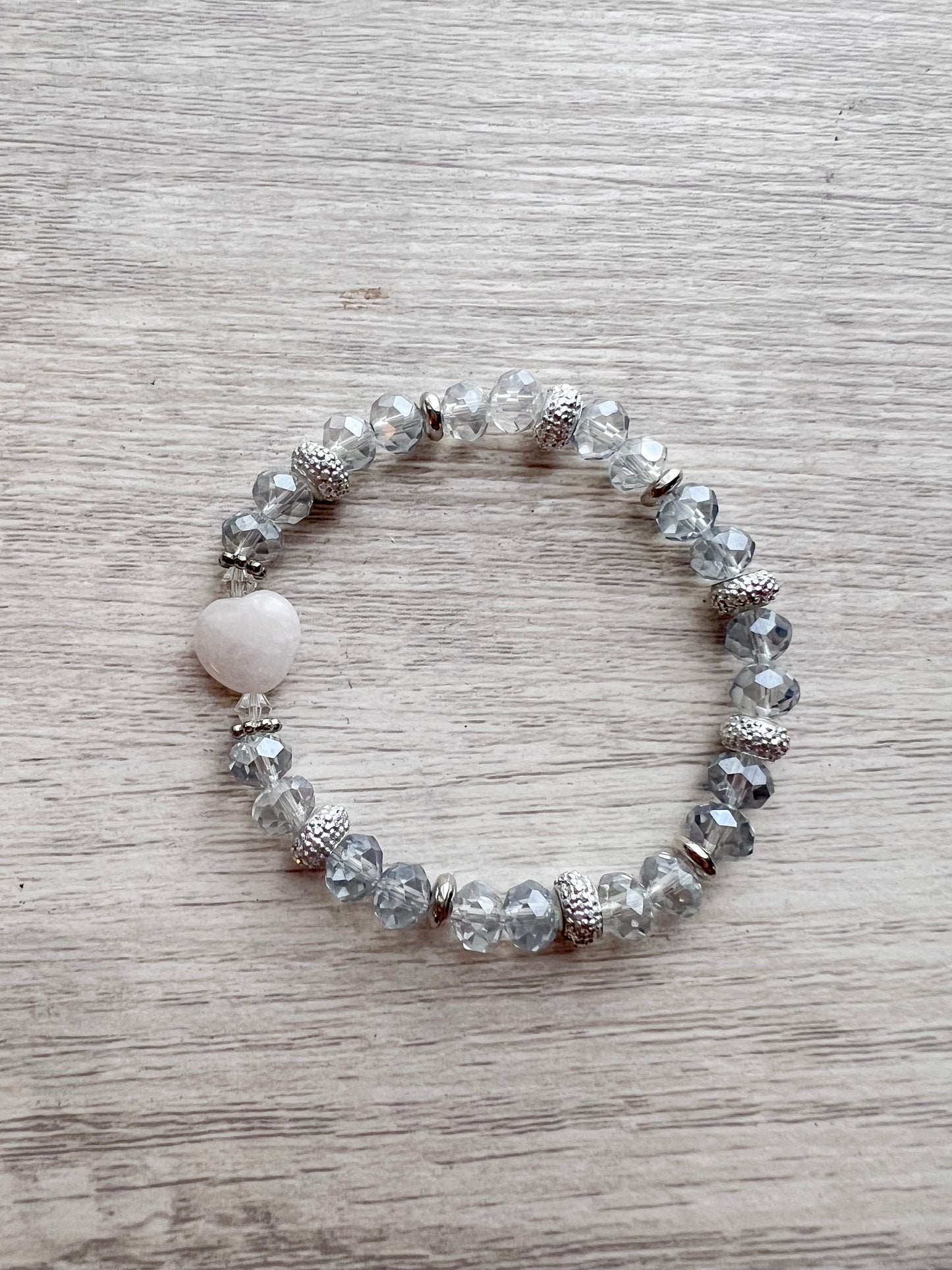 December Heart Beaded Bracelet