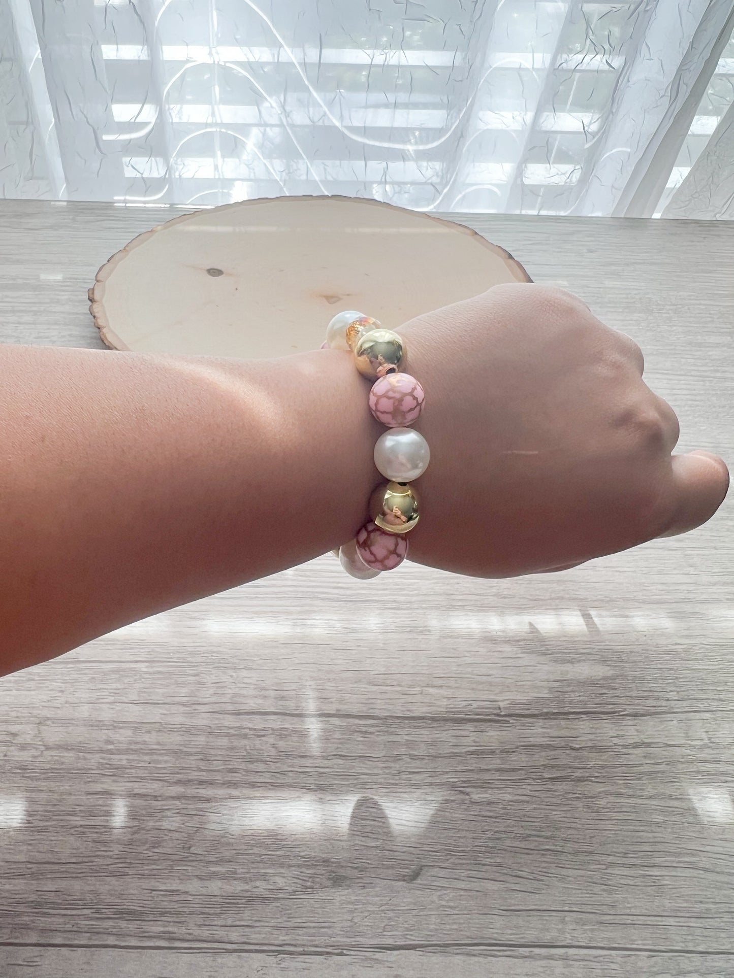 Bubblegum Beaded Bracelet