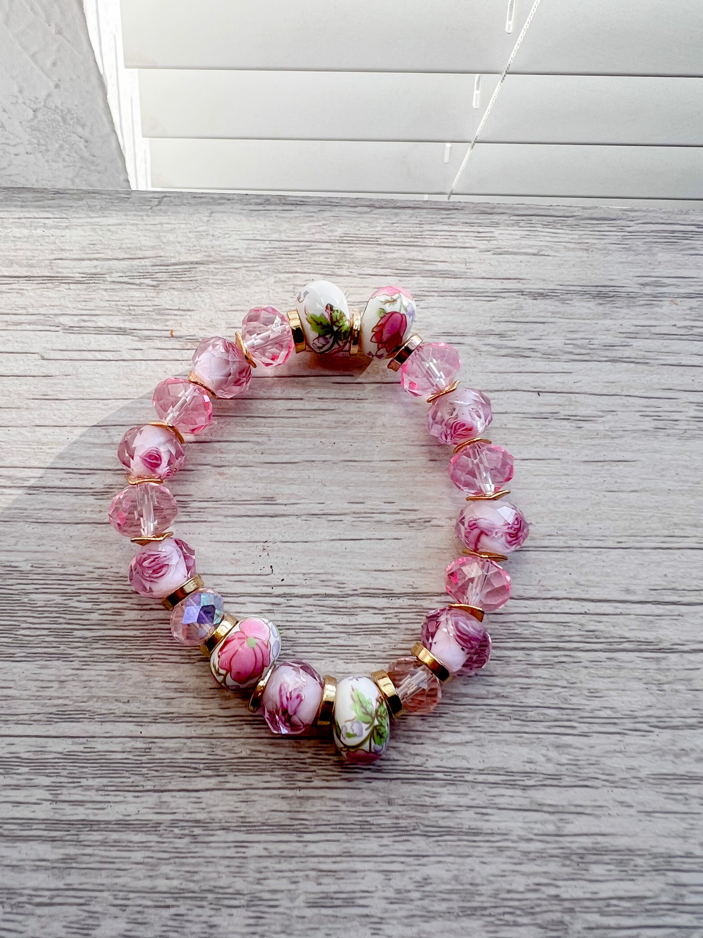 Floral Beaded Bracelet