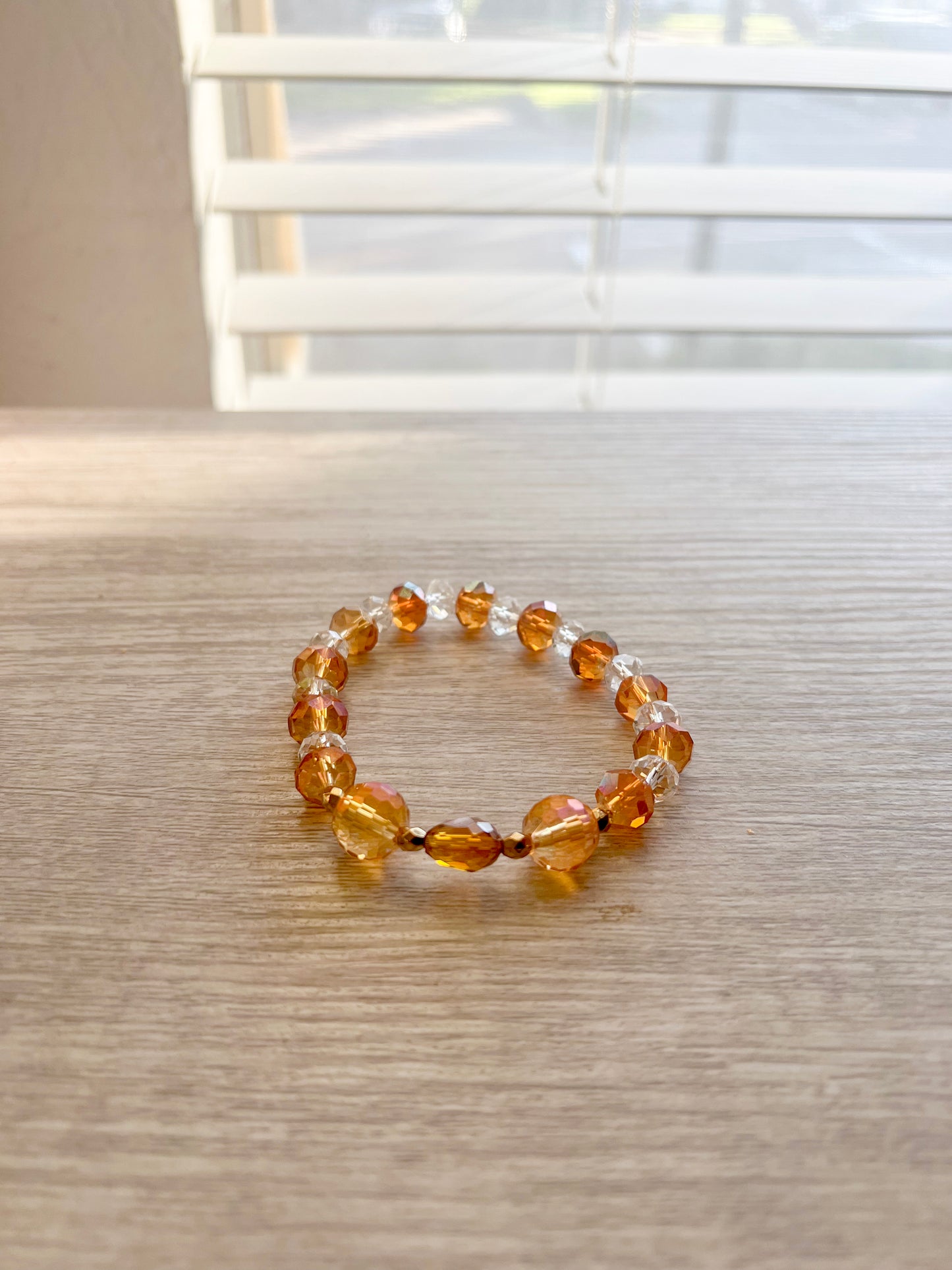 Rust Beaded Bracelet