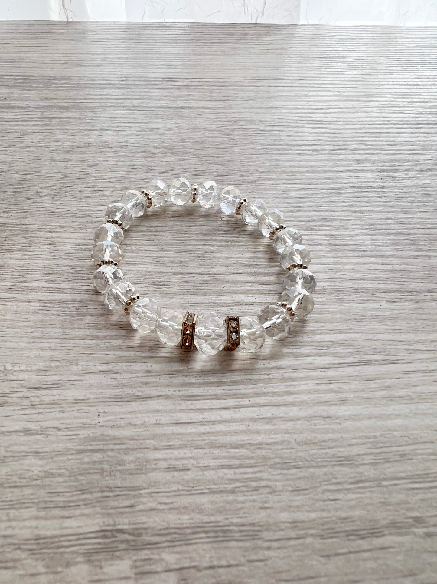 Crystal Clear Beaded Bracelet