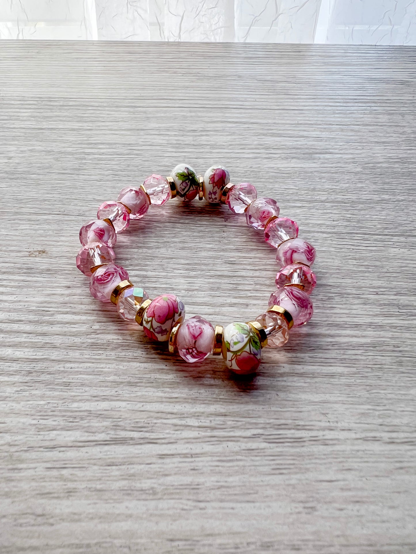 Floral Beaded Bracelet