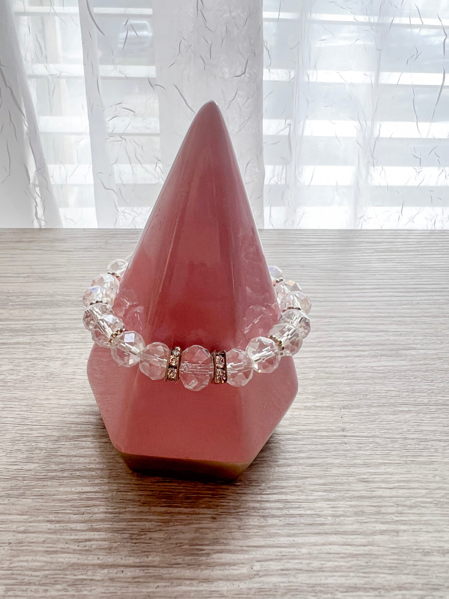 Crystal Clear Beaded Bracelet