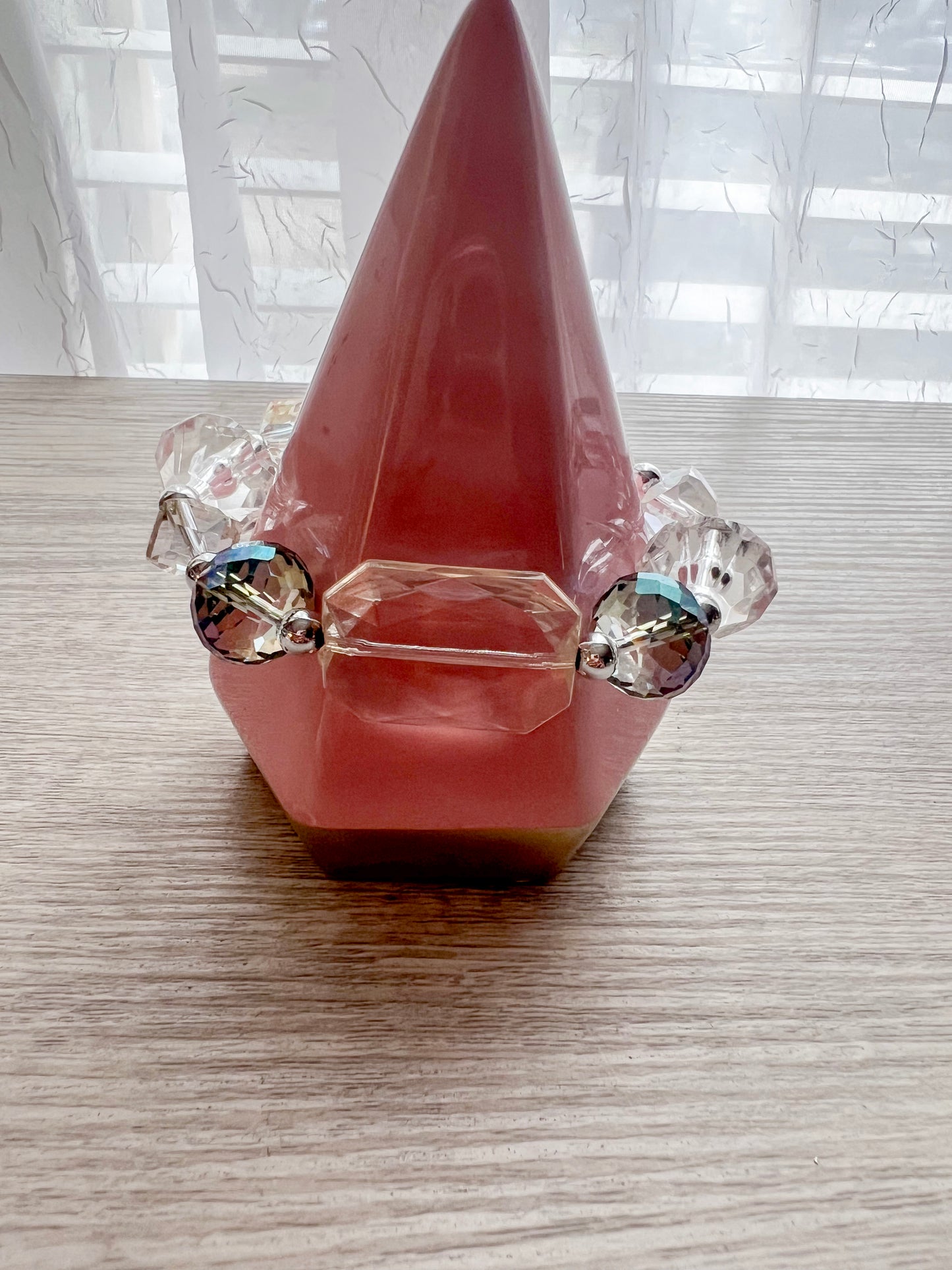Crystal Champagne Beaded Bracelet