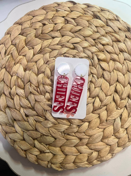 Kansas City Chiefs Acrylic Dangle Earrings