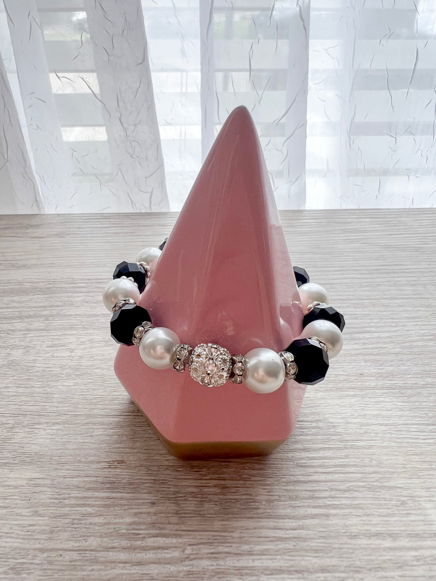 Onyx Pearl Beaded Bracelet