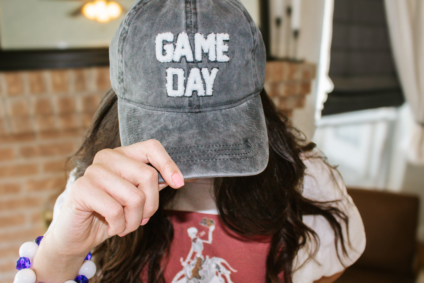 Game Day Embroidered Patch Cotton Baseball Cap