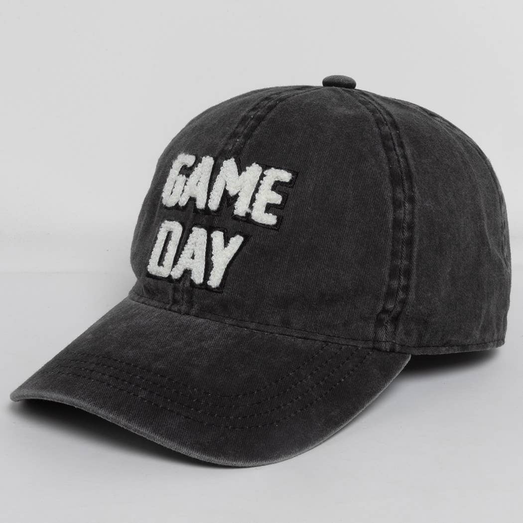 Game Day Embroidered Patch Cotton Baseball Cap